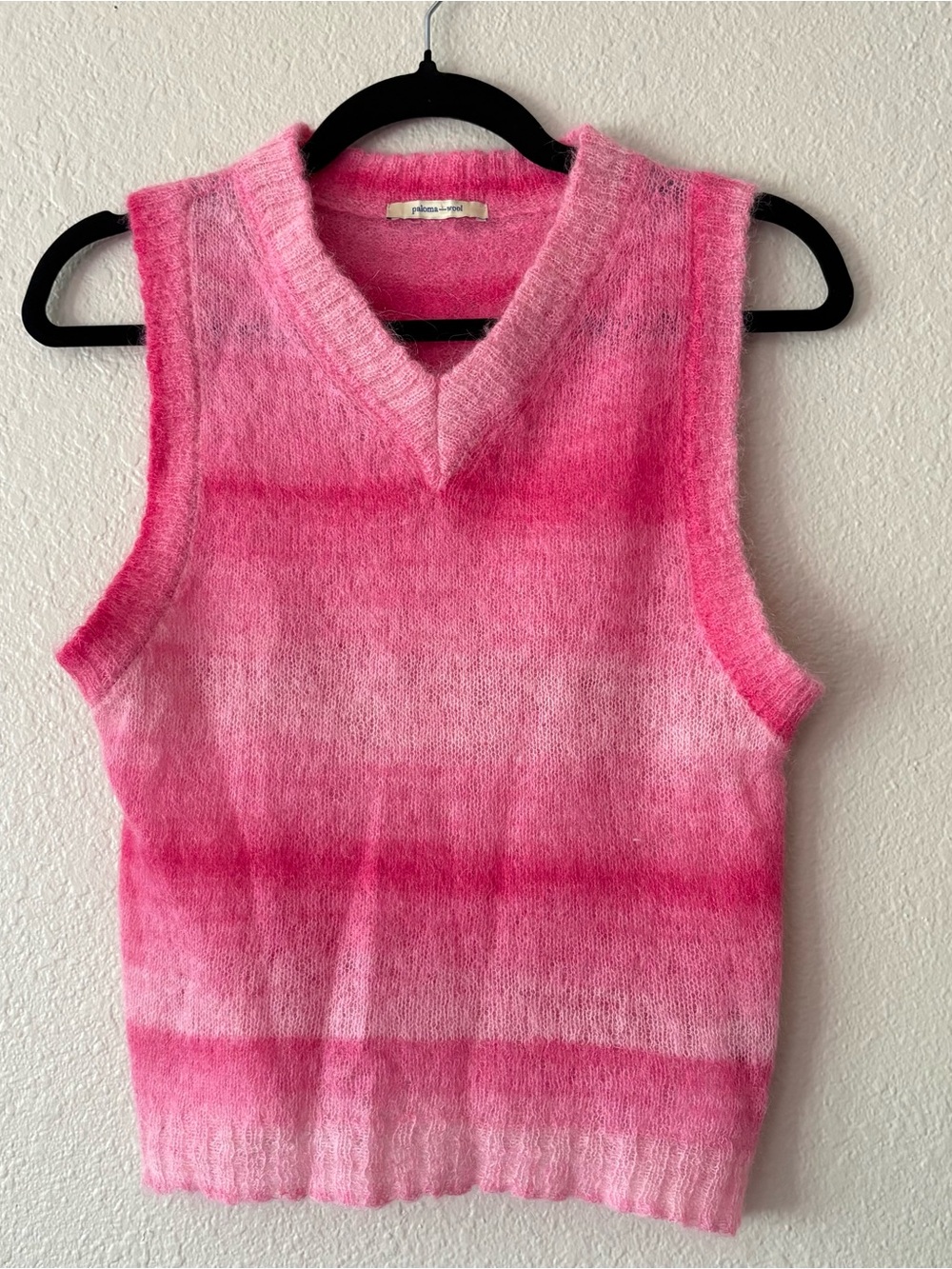Paloma Wool Pink Ombre V-Neck Sweater Vest